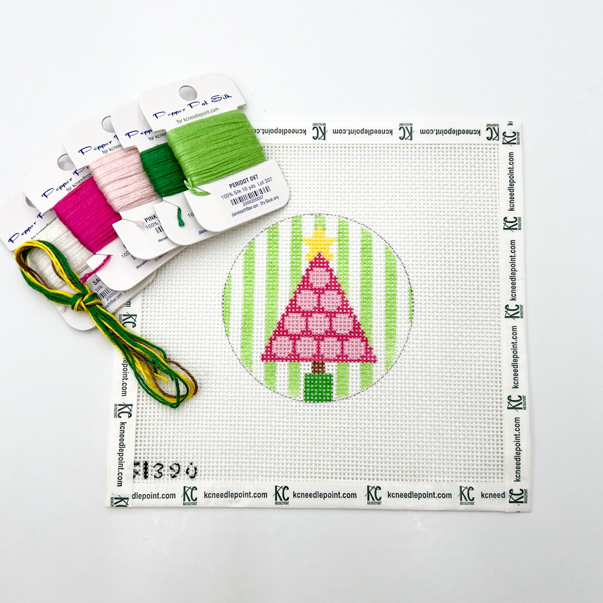 Pink Tree Kit - KC Needlepoint