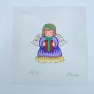 Angel in Purple Canvas - KC Needlepoint