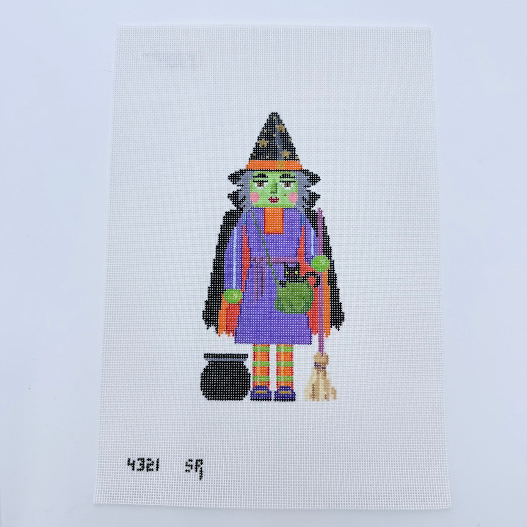 Witch Nutcracker Canvas - KC Needlepoint