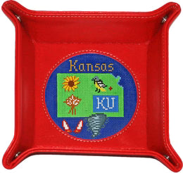 Leather Snap Tray - KC Needlepoint