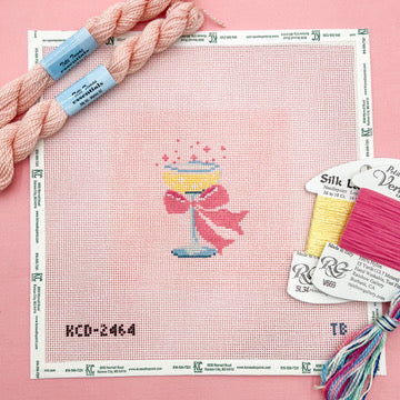 Champagne Glass Kit - KC Needlepoint