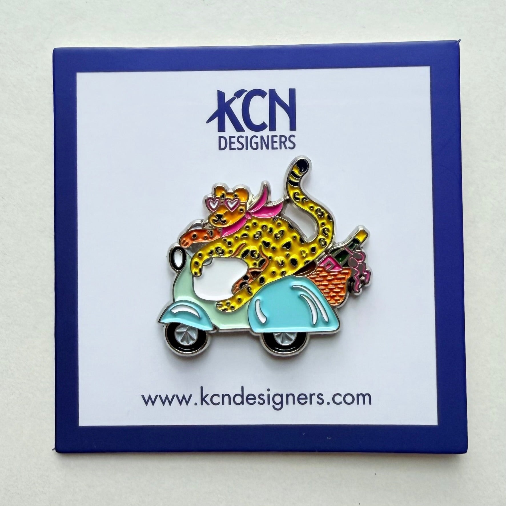 Leopard on Scooter Needle Minder - KC Needlepoint