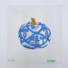 Blue White Pumpkin with Garden Canvas - KC Needlepoint