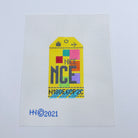 Nice Vintage Travel Tag Canvas - KC Needlepoint