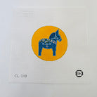 Dala Horse Ornament Canvas - KC Needlepoint