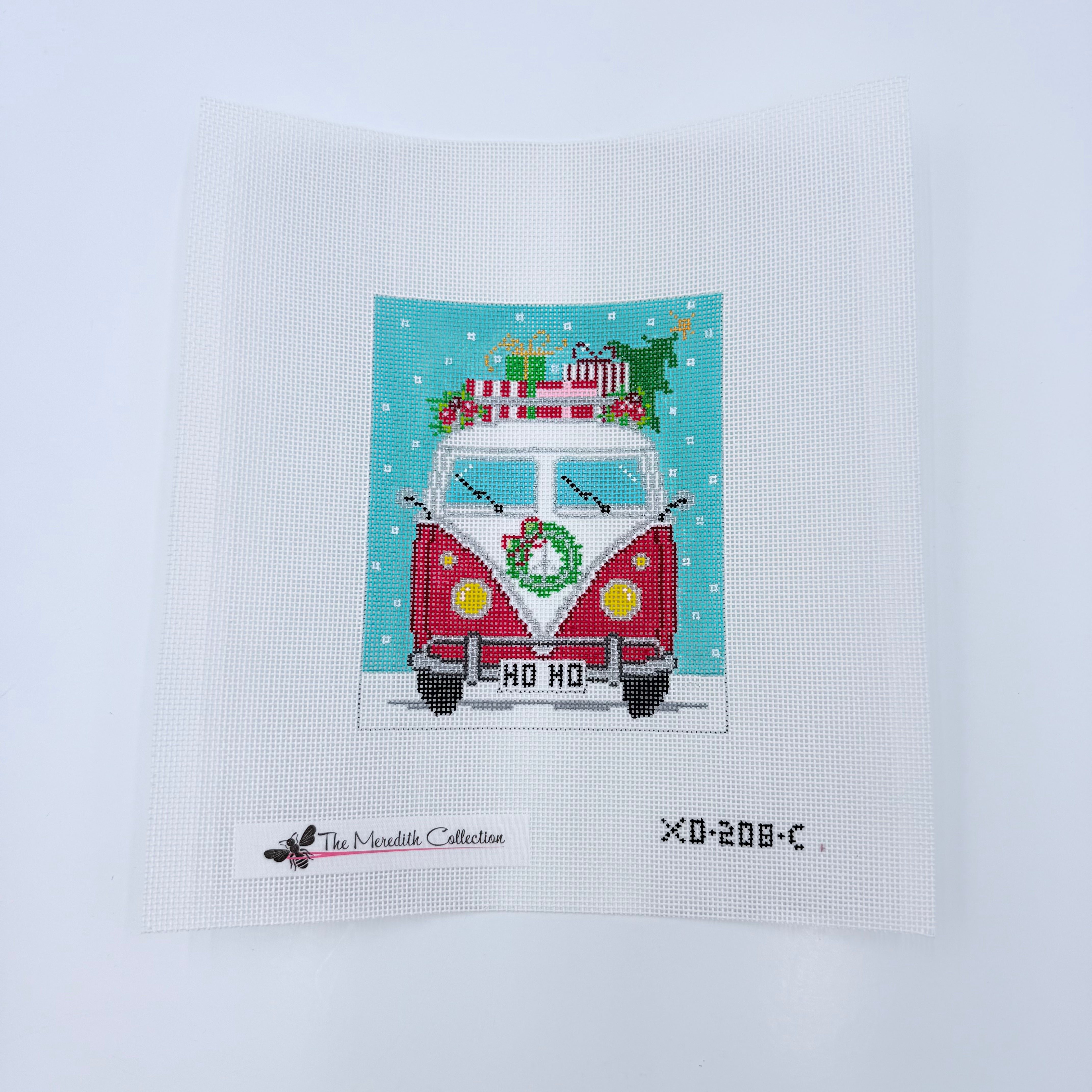 Micro Bus Christmas Canvas - KC Needlepoint