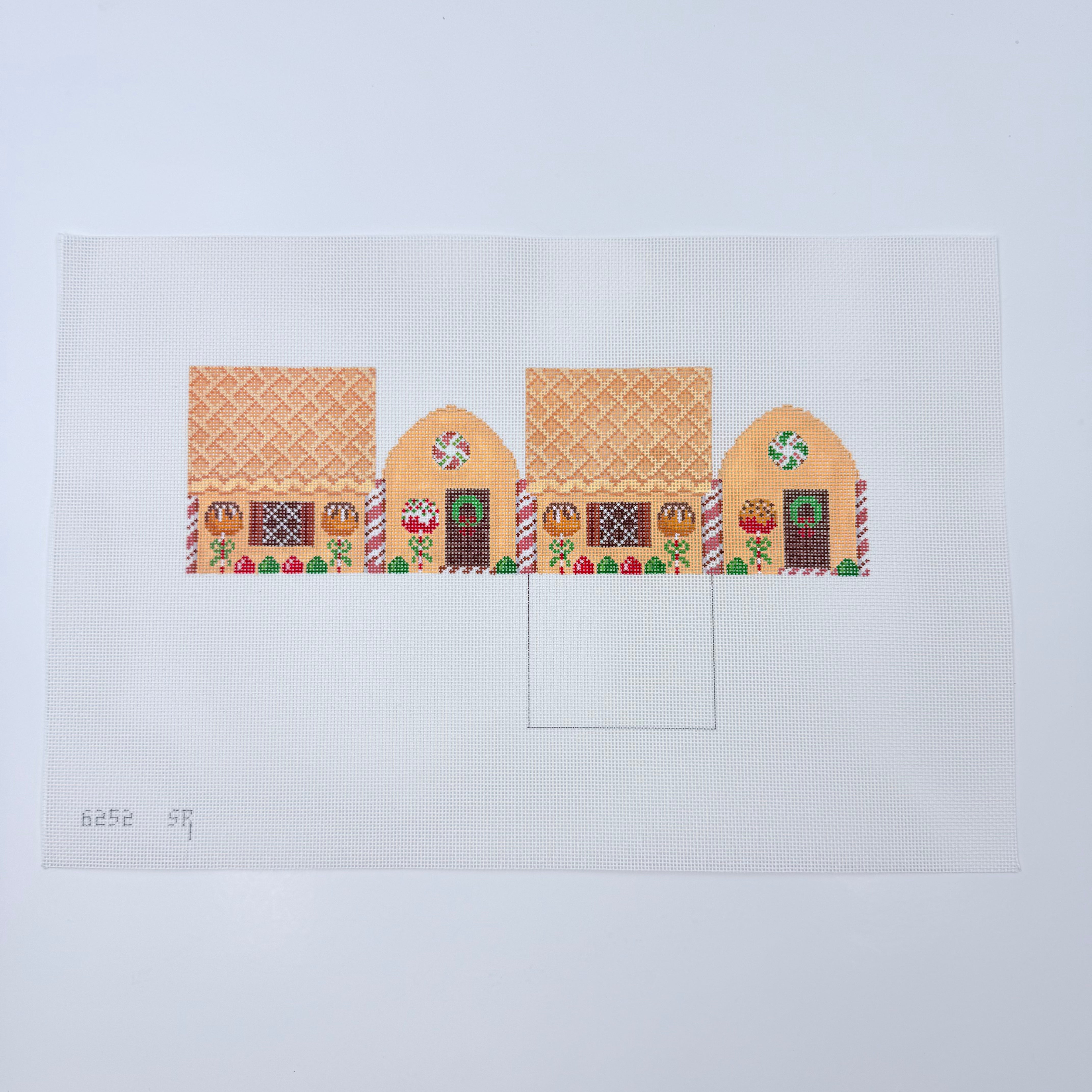 Apple Pie Gingerbread House Canvas - KC Needlepoint