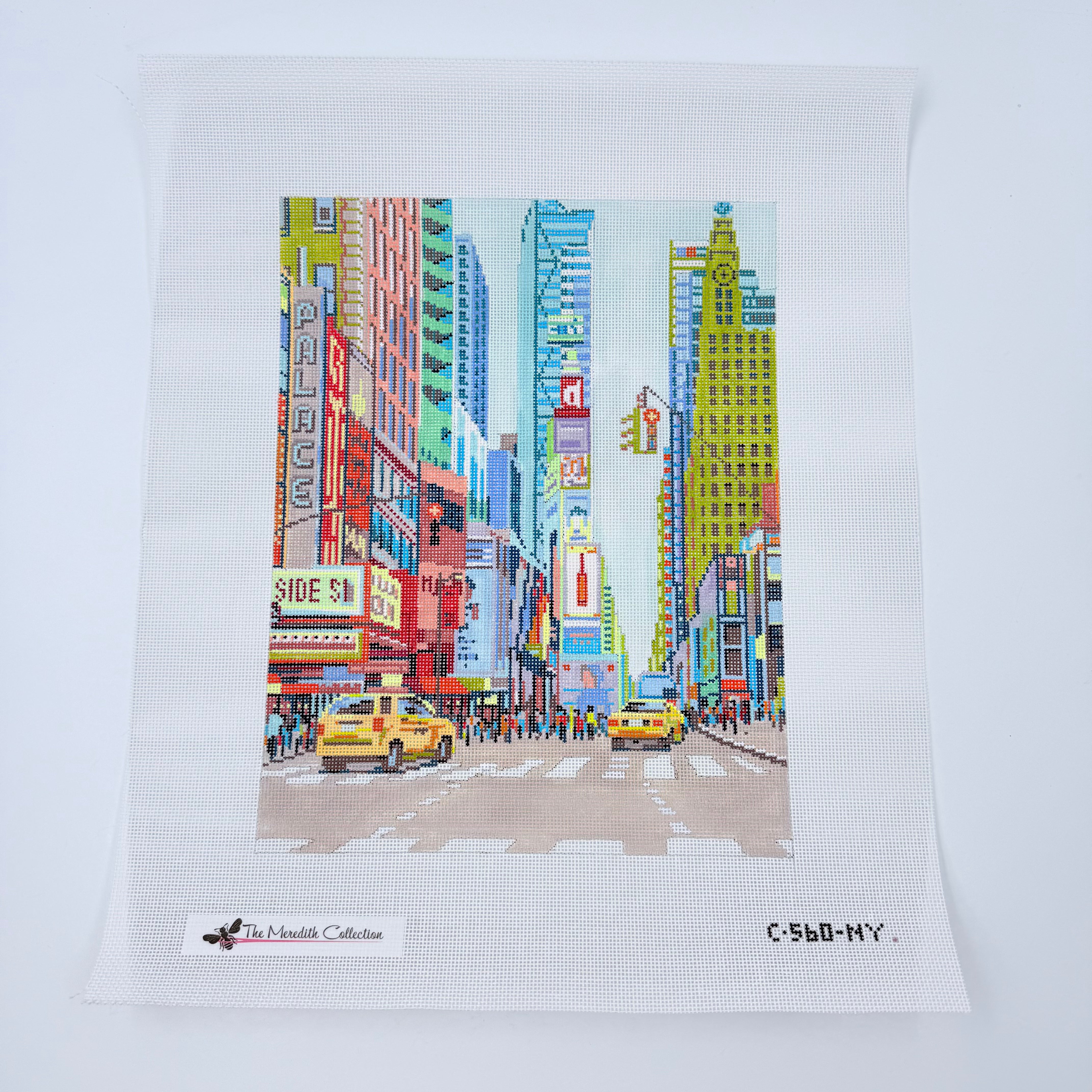 New York Street Scene Canvas - KC Needlepoint