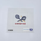 Overserved Blue Square Canvas - KC Needlepoint