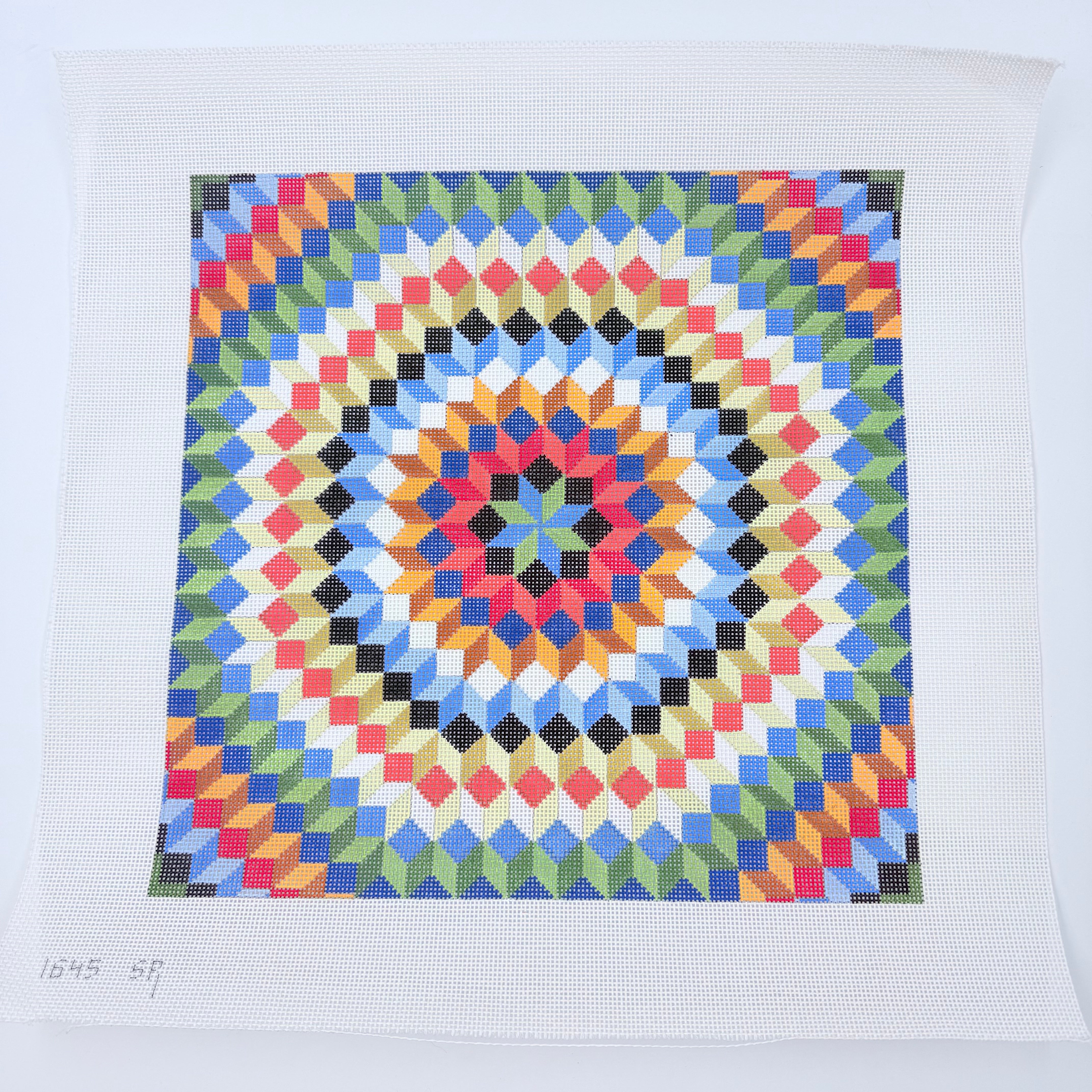 Cube Burst Canvas - KC Needlepoint