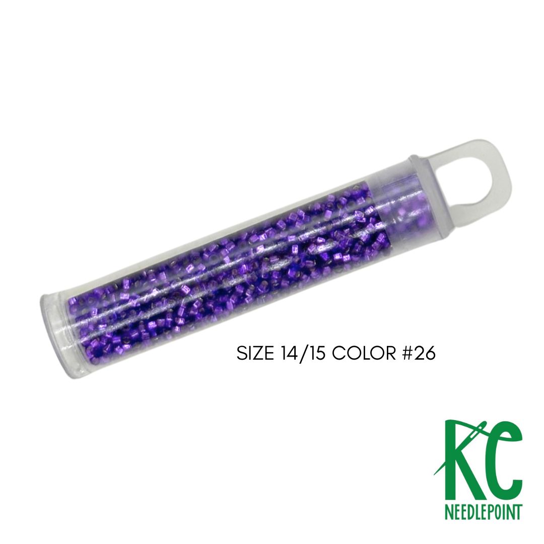 Size 14/15 Seed Beads 26 Dark Iris - KC Needlepoint