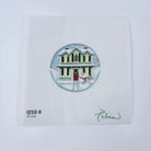 Green Christmas House Round - KC Needlepoint