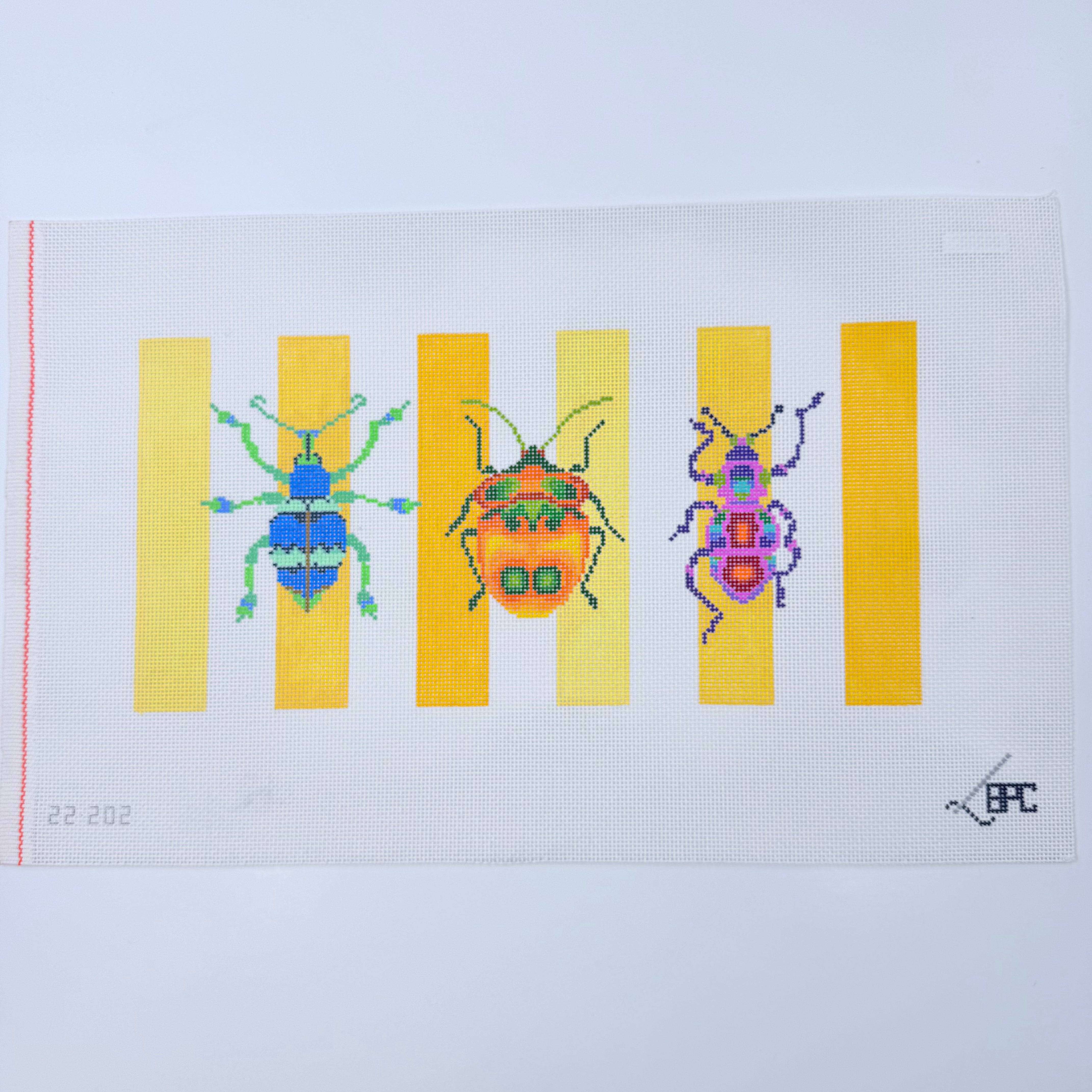 Bug Stripe Canvas - KC Needlepoint