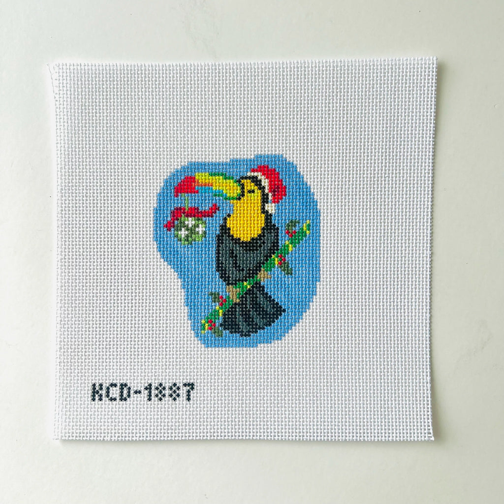 Holiday Toucan Canvas - KC Needlepoint