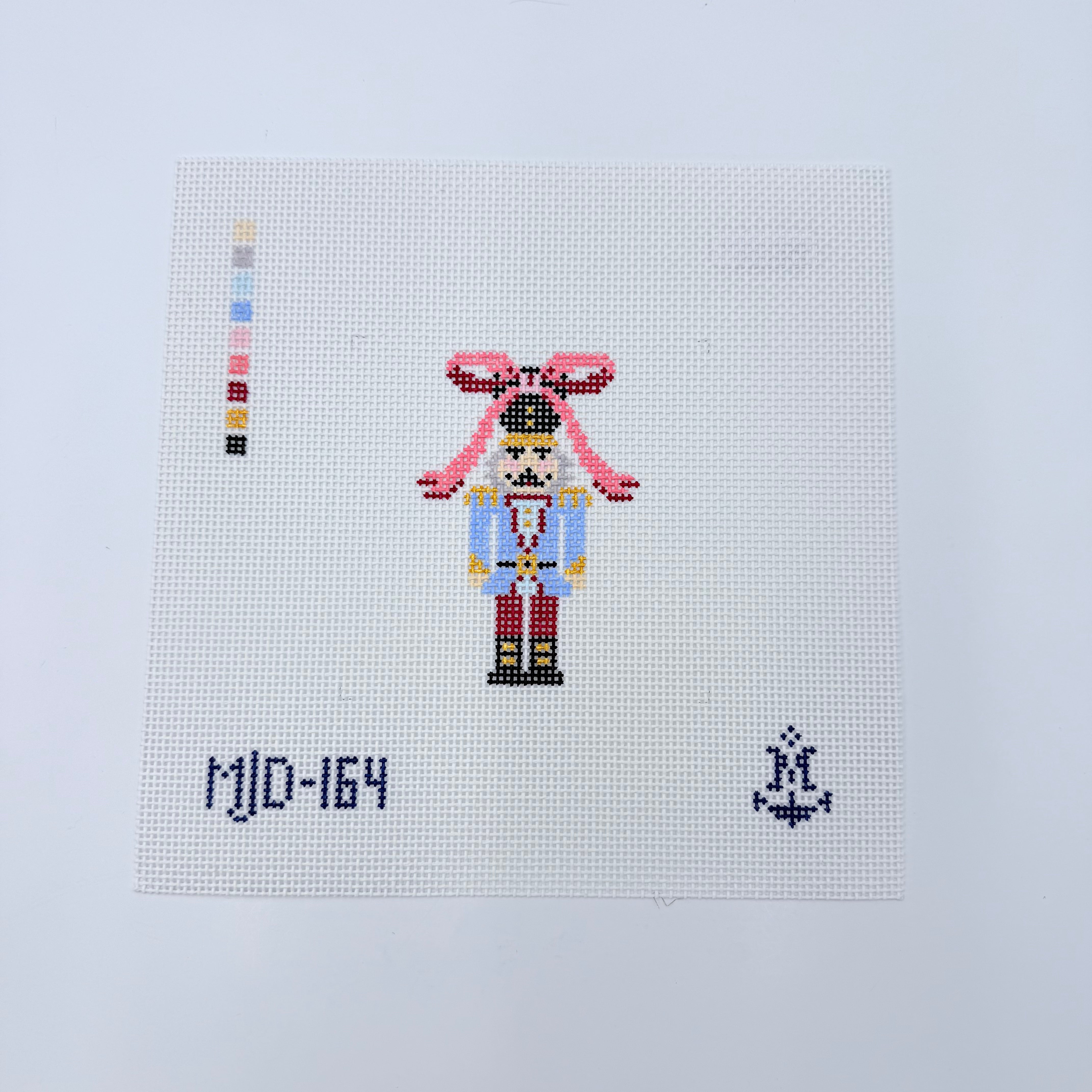 Nutcracker with Bow Canvas - KC Needlepoint