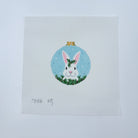 White Rabbit in Holly Canvas - KC Needlepoint