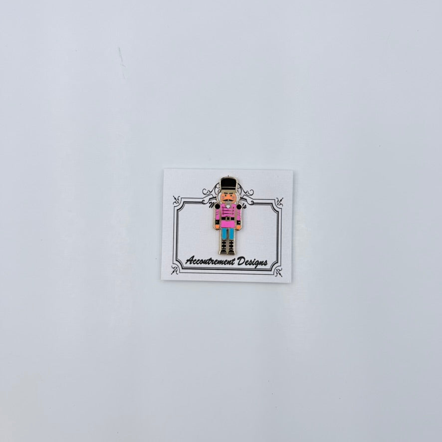 Pink/Turquoise Nutcracker Needle Minder - KC Needlepoint