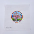 Beach Cottage Round Canvas - KC Needlepoint