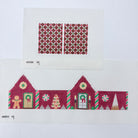 Red Velvet and Chocolate Trellis 3D Gingerbread House Canvas - KC Needlepoint