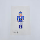 Blue, White Silver King Nutcracker Canvas - KC Needlepoint