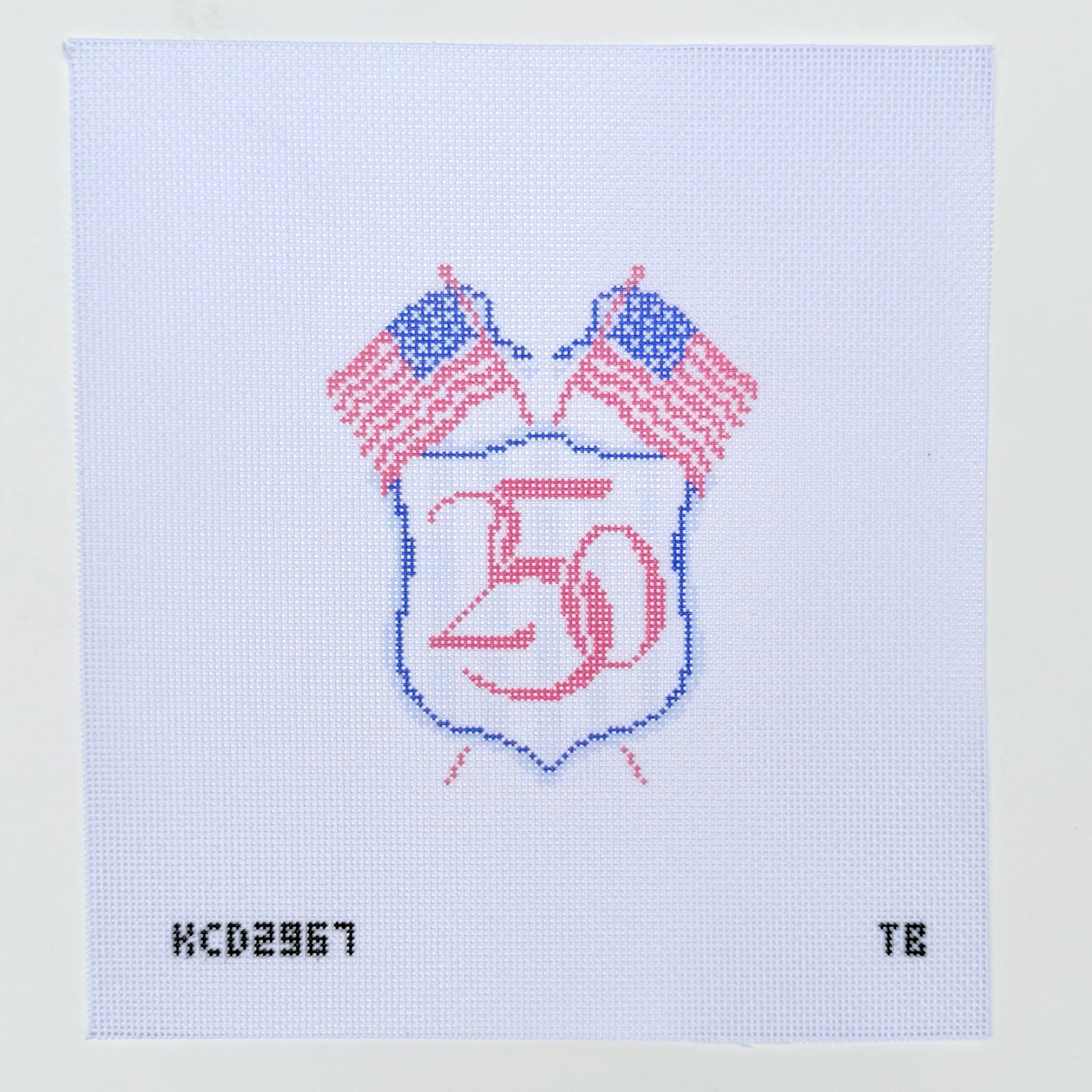 250th Anniversary Crest Needlepoint Canvas - KC Needlepoint