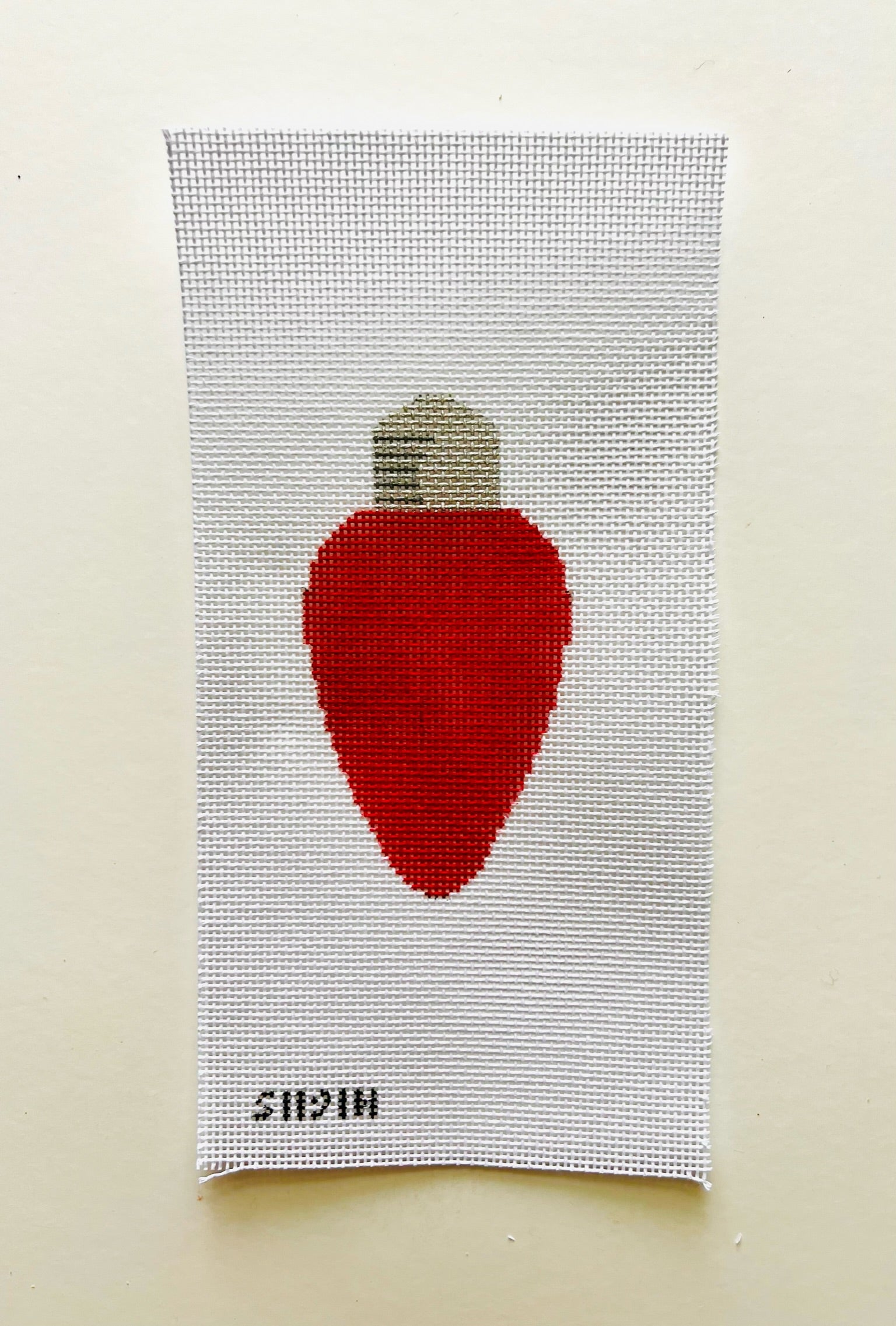 Red Light Bulb Canvas - KC Needlepoint