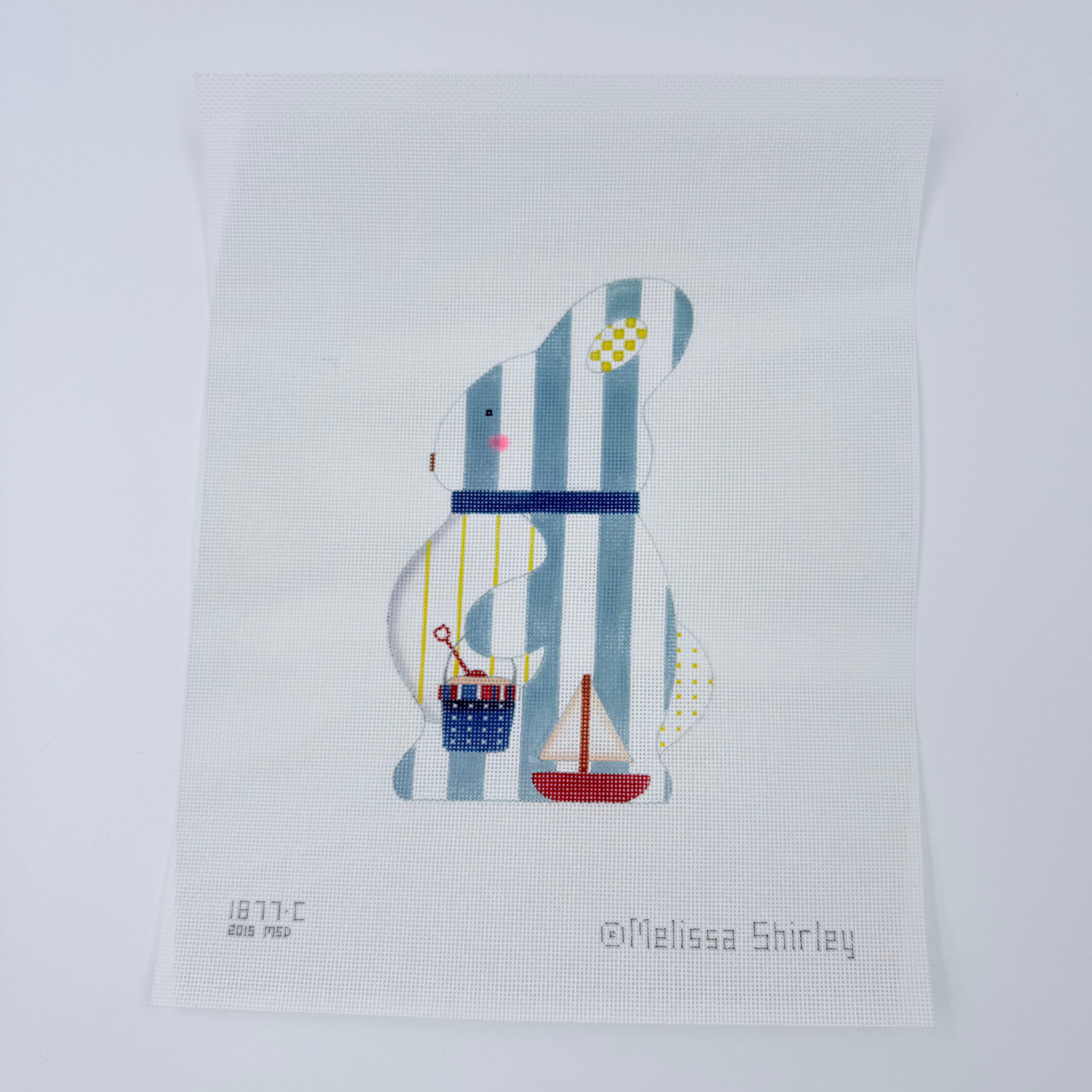 Beach Bunny Needlepoint Canvas - KC Needlepoint