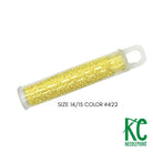 Size 14/15 Seed Beads 422 Yellow - KC Needlepoint