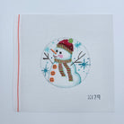Snowman and Snowflakes Ornament Canvas - KC Needlepoint