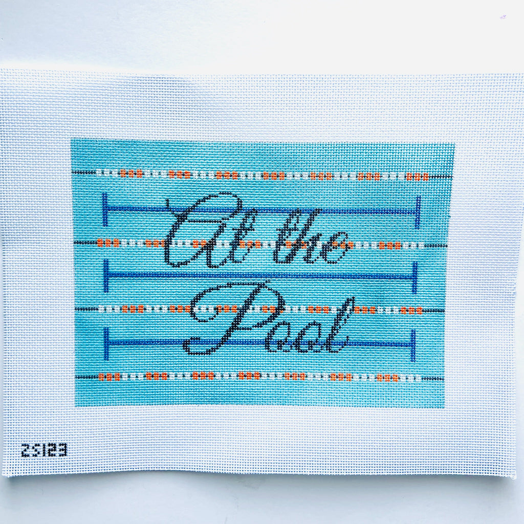 At the Pool Canvas KC Needlepoint