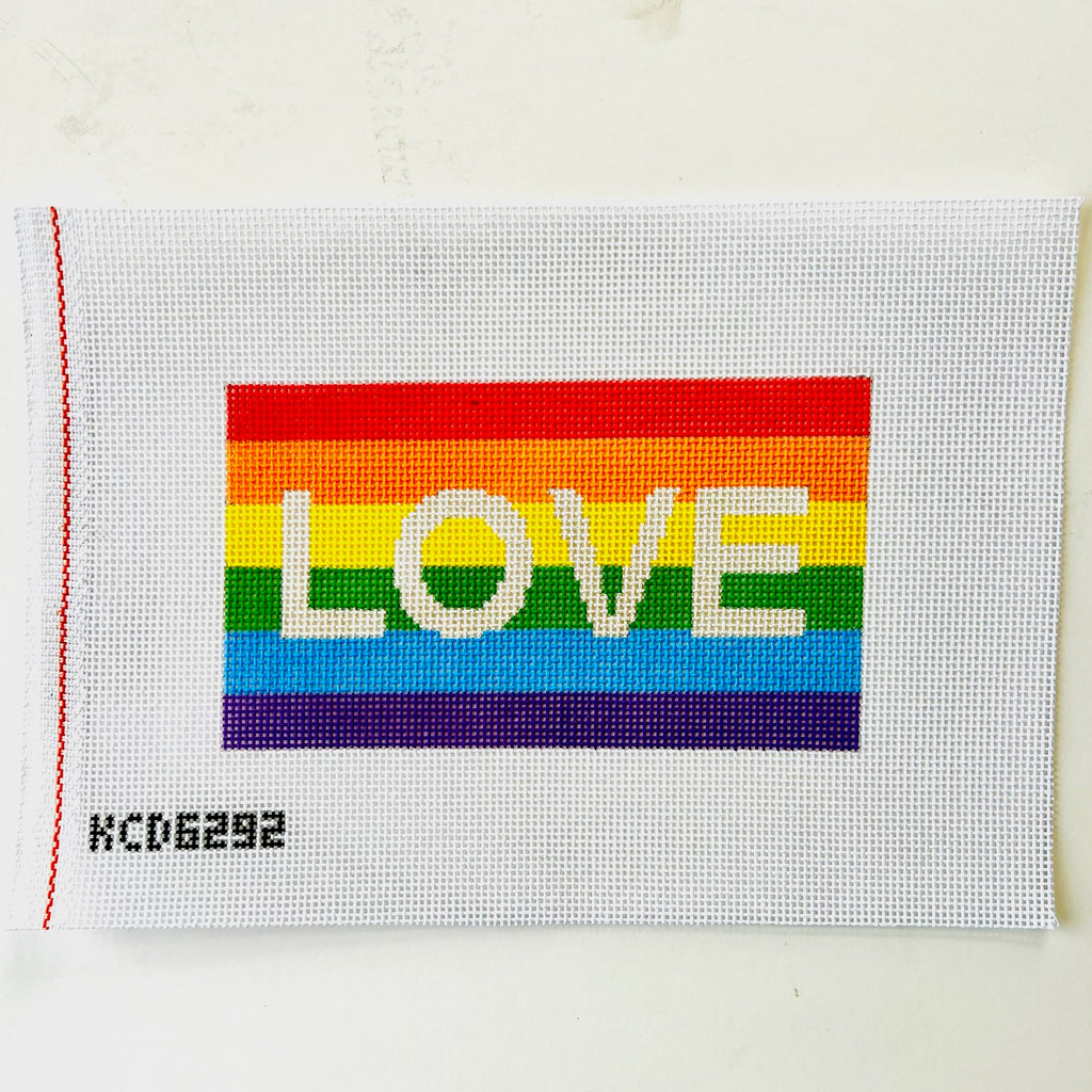 Pride Flag Acrylic Purse Canvas - KC Needlepoint