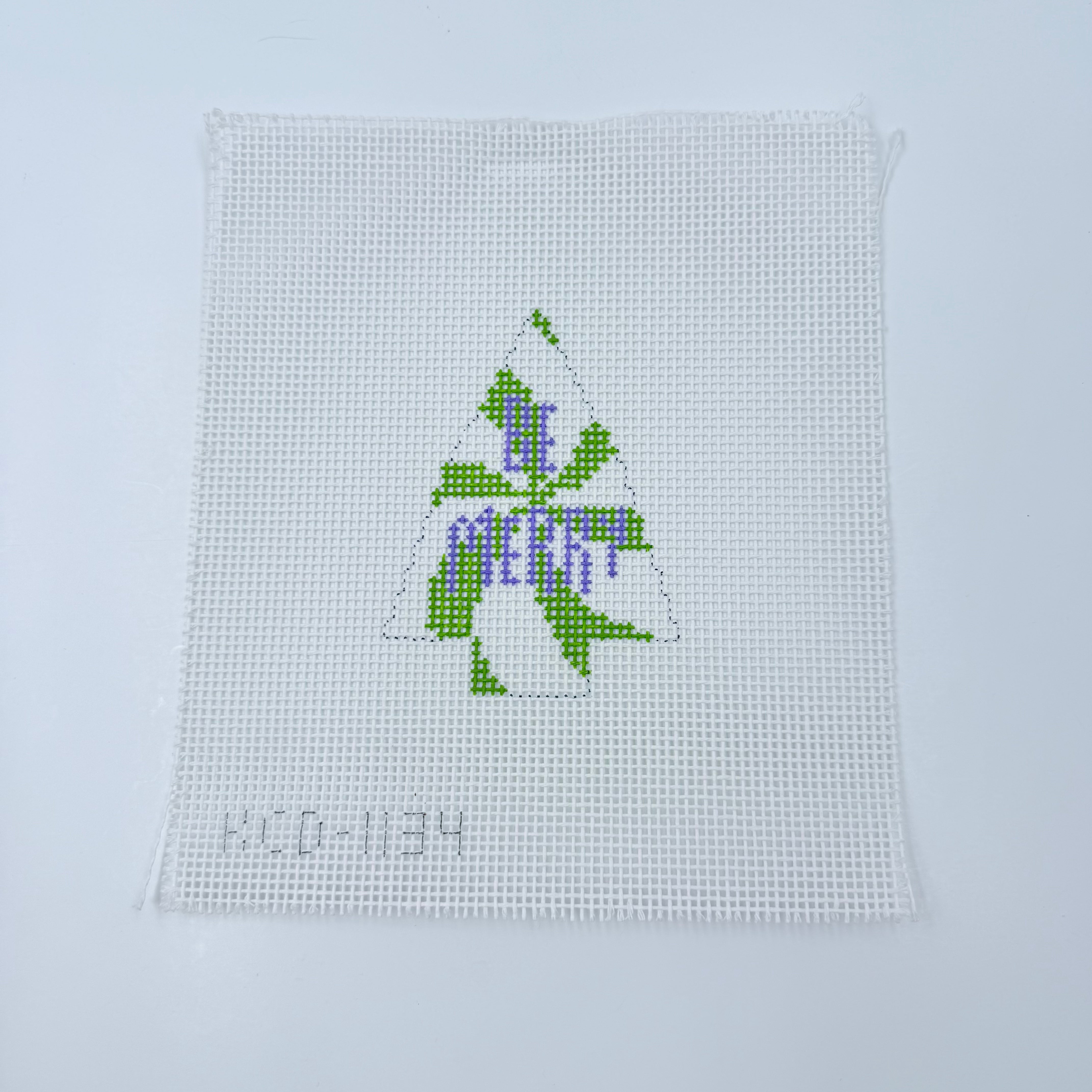 Be Merry Tree Canvas - KC Needlepoint