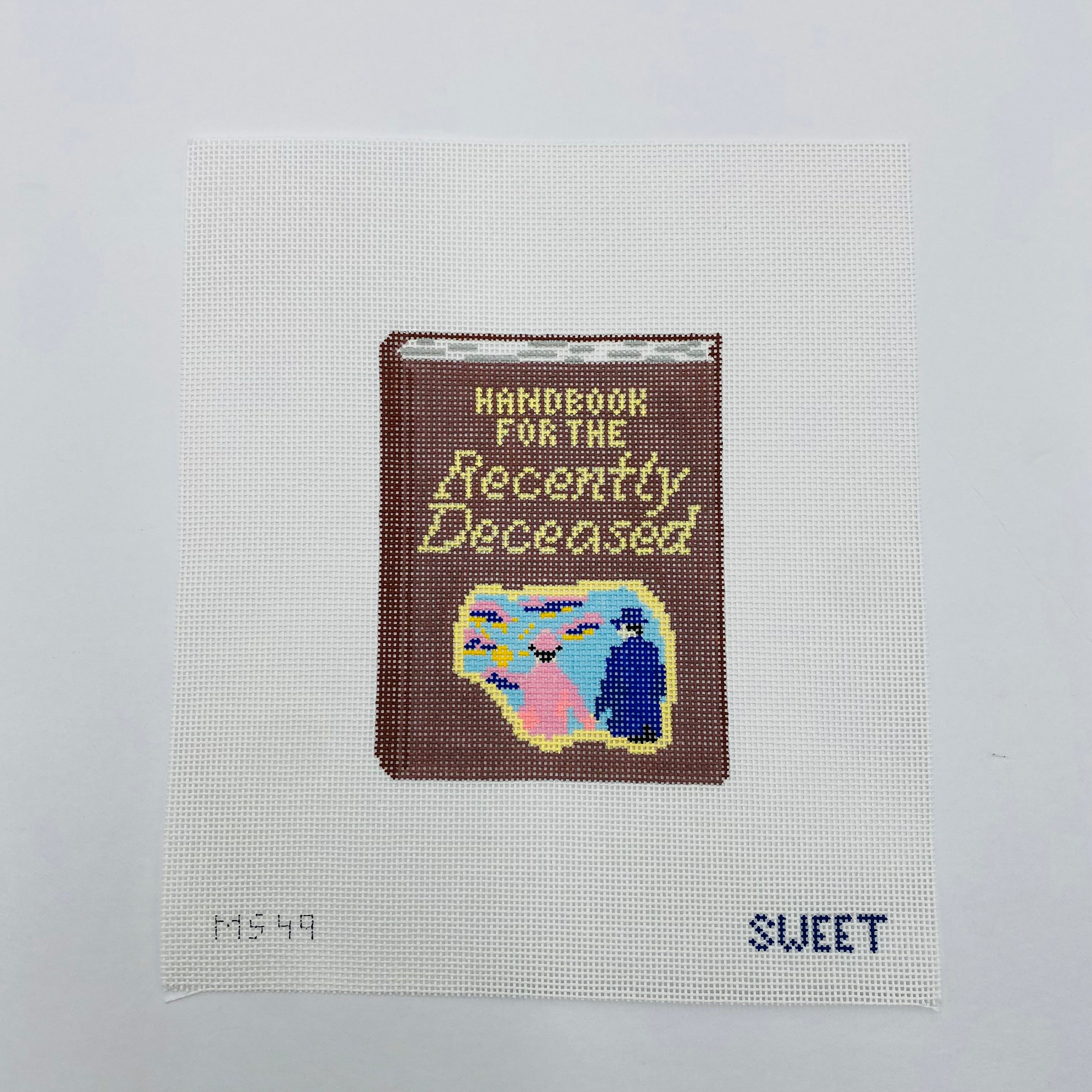 Handbook for the Recently Deceased Book Canvas - KC Needlepoint