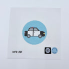 Police Car Round Canvas - KC Needlepoint