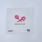 Overserved Pink Square Canvas - KC Needlepoint