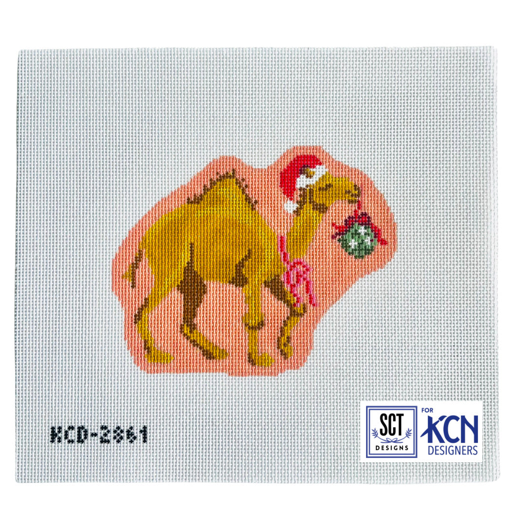 Holiday Dromedary Needlepoint Canvas - KC Needlepoint