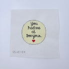 you had me at bonjour Canvas - KC Needlepoint