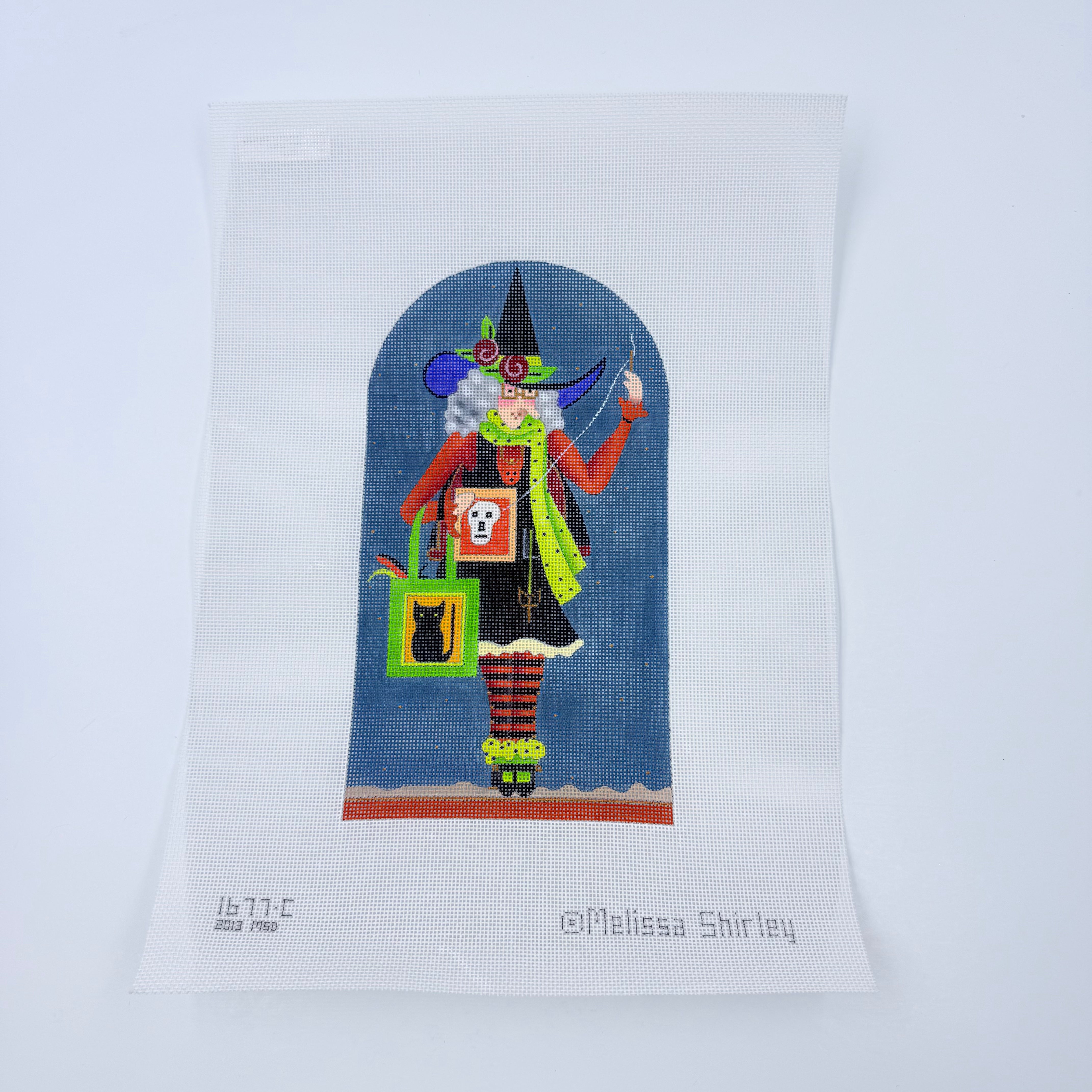 Skull Witch Canvas - KC Needlepoint