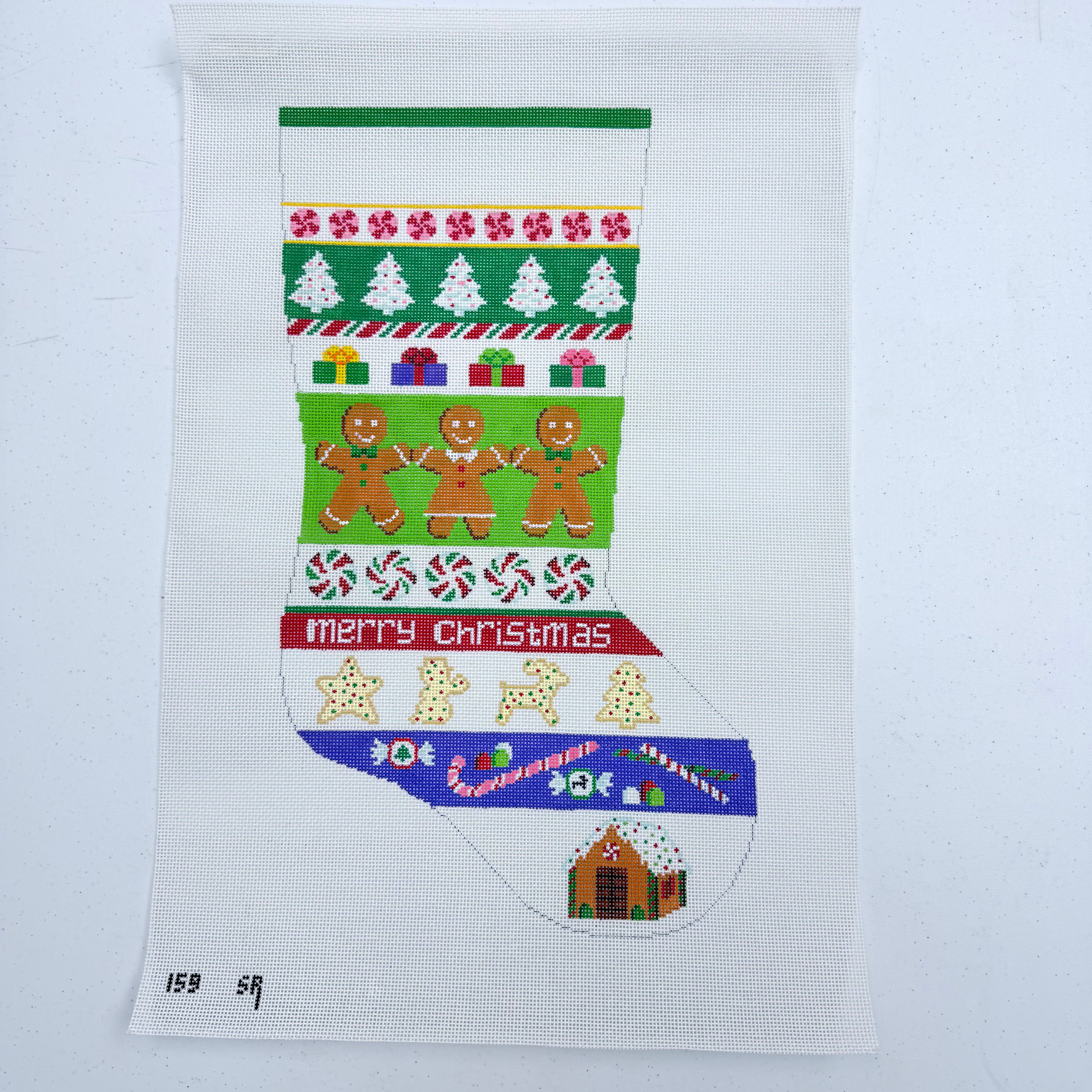 Christmas Goodies Stocking Canvas - KC Needlepoint