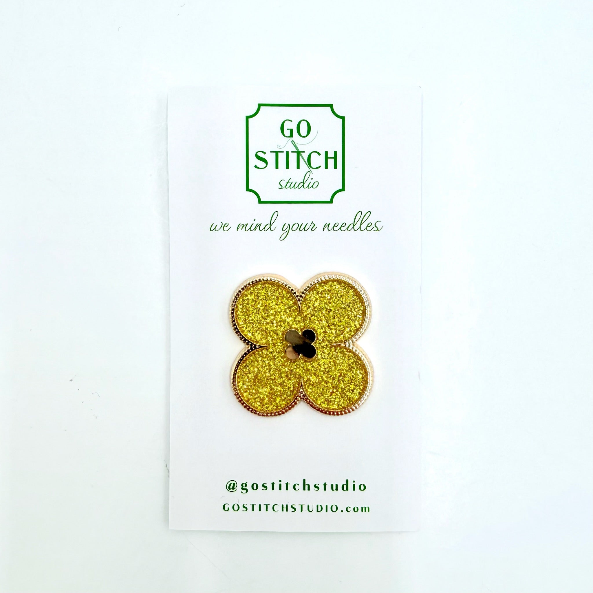 Gold Clover Needle Minder - KC Needlepoint