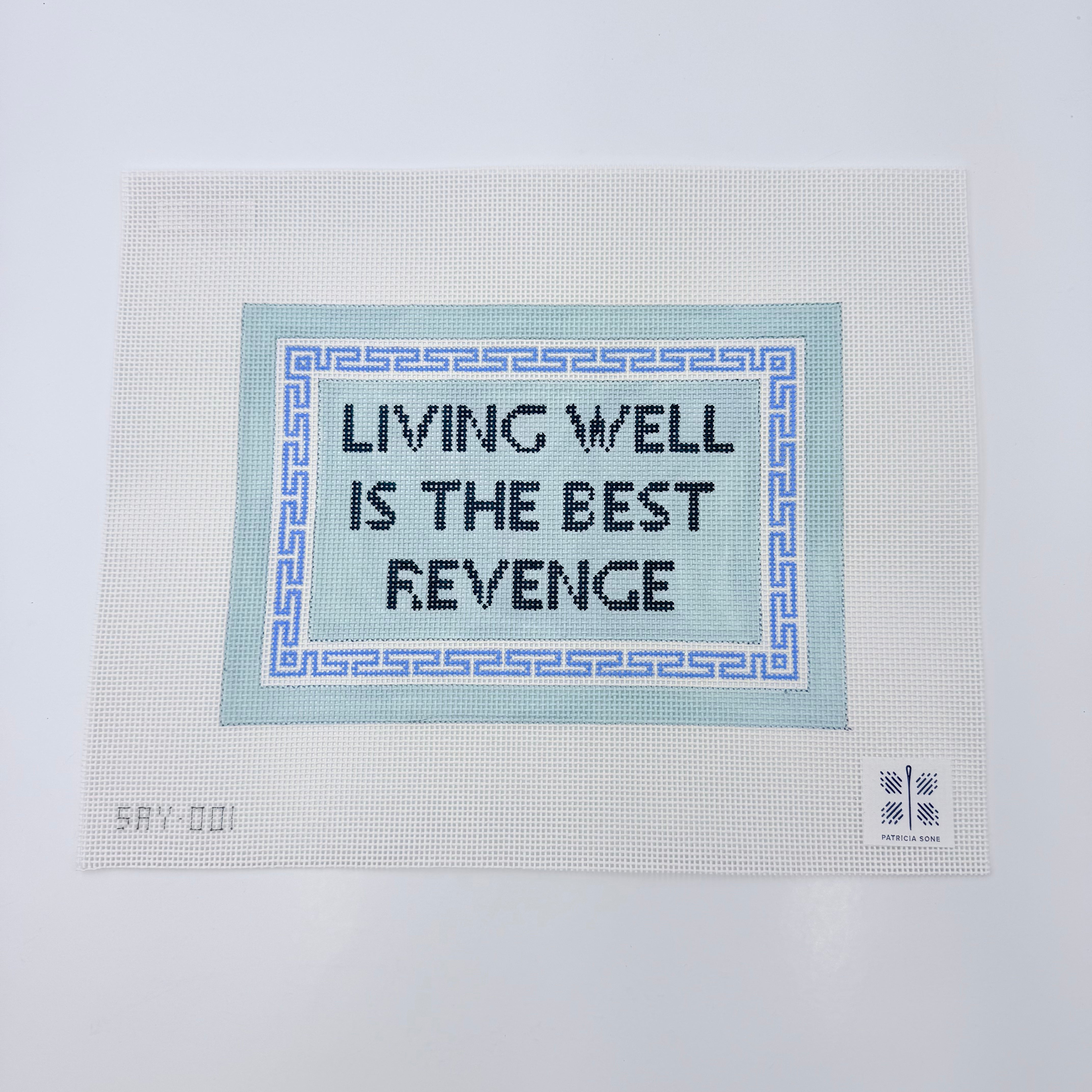 Living Well is the Best Revenge Canvas - KC Needlepoint
