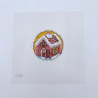 Gingerbread House Round Canvas - KC Needlepoint