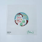 First Christmas Girl Round - KC Needlepoint