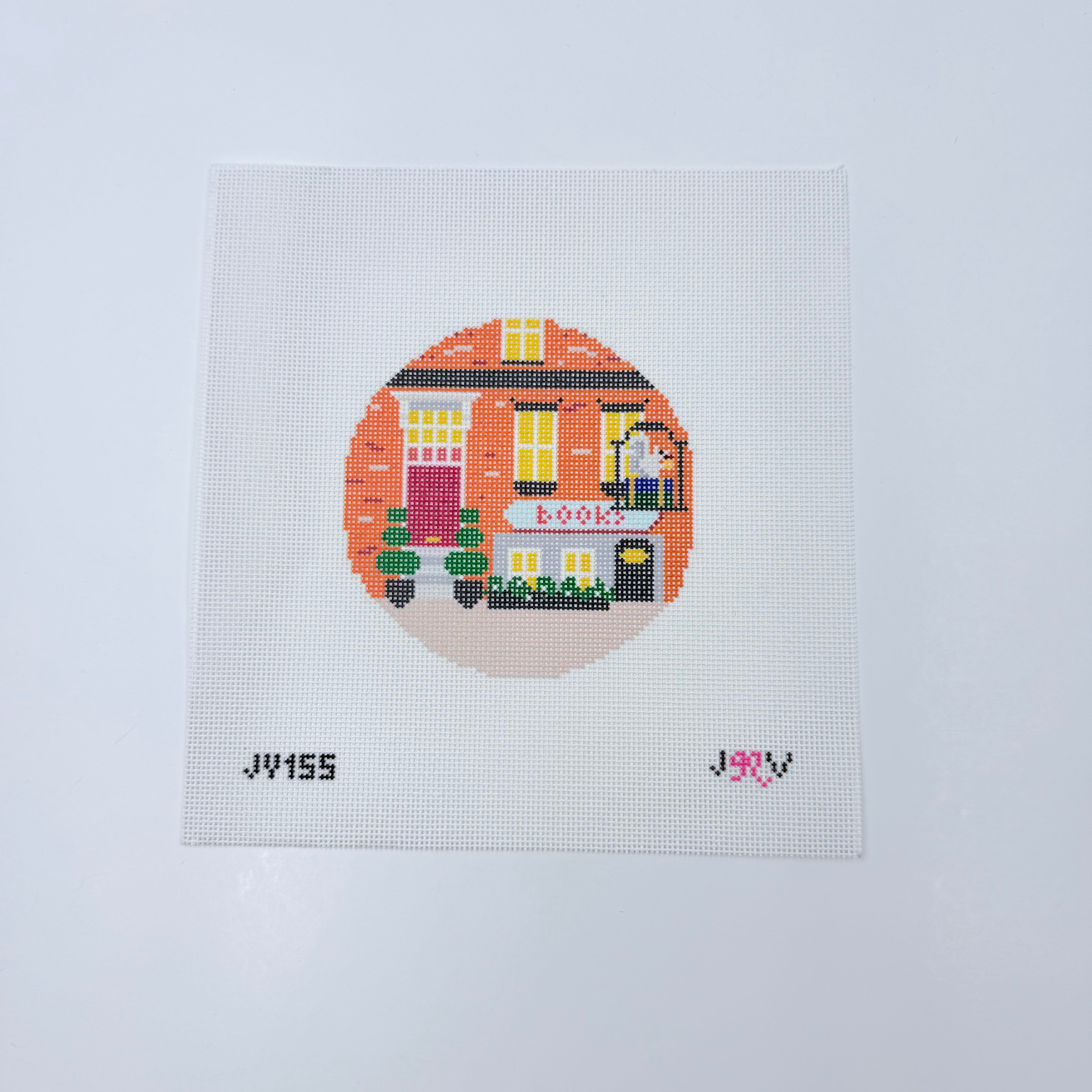 Summer Book Shop Canvas - KC Needlepoint