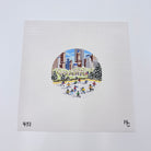 City Ice Skating Rink Canvas - KC Needlepoint