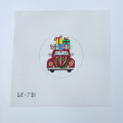 Red Car with Presents Canvas - KC Needlepoint