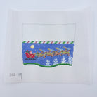 Sleigh and 8 Reindeer at Night Stocking Topper Canvas - KC Needlepoint