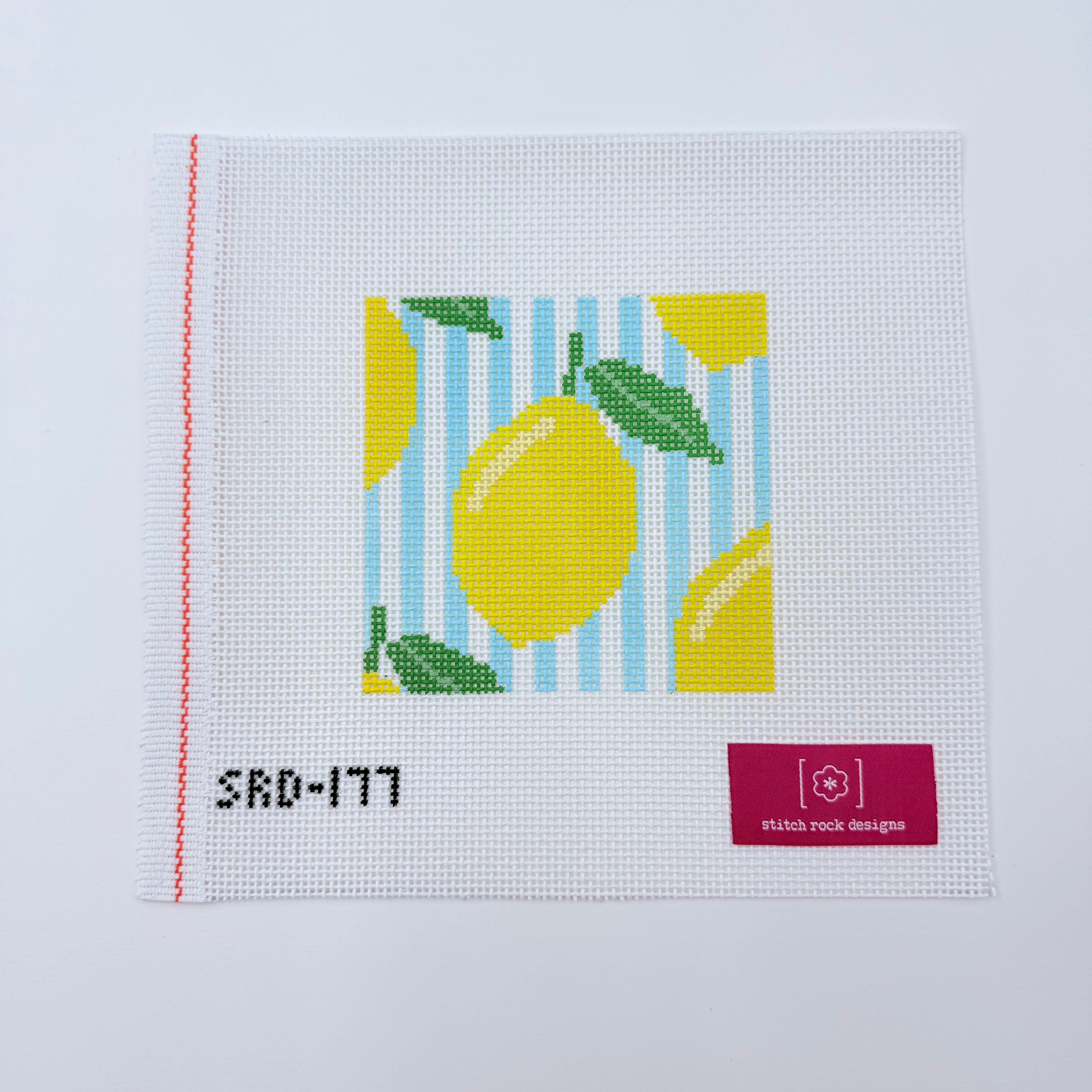 Lemons Square Canvas - KC Needlepoint