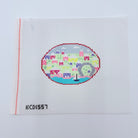 Bermuda Houses Oval Canvas - KC Needlepoint