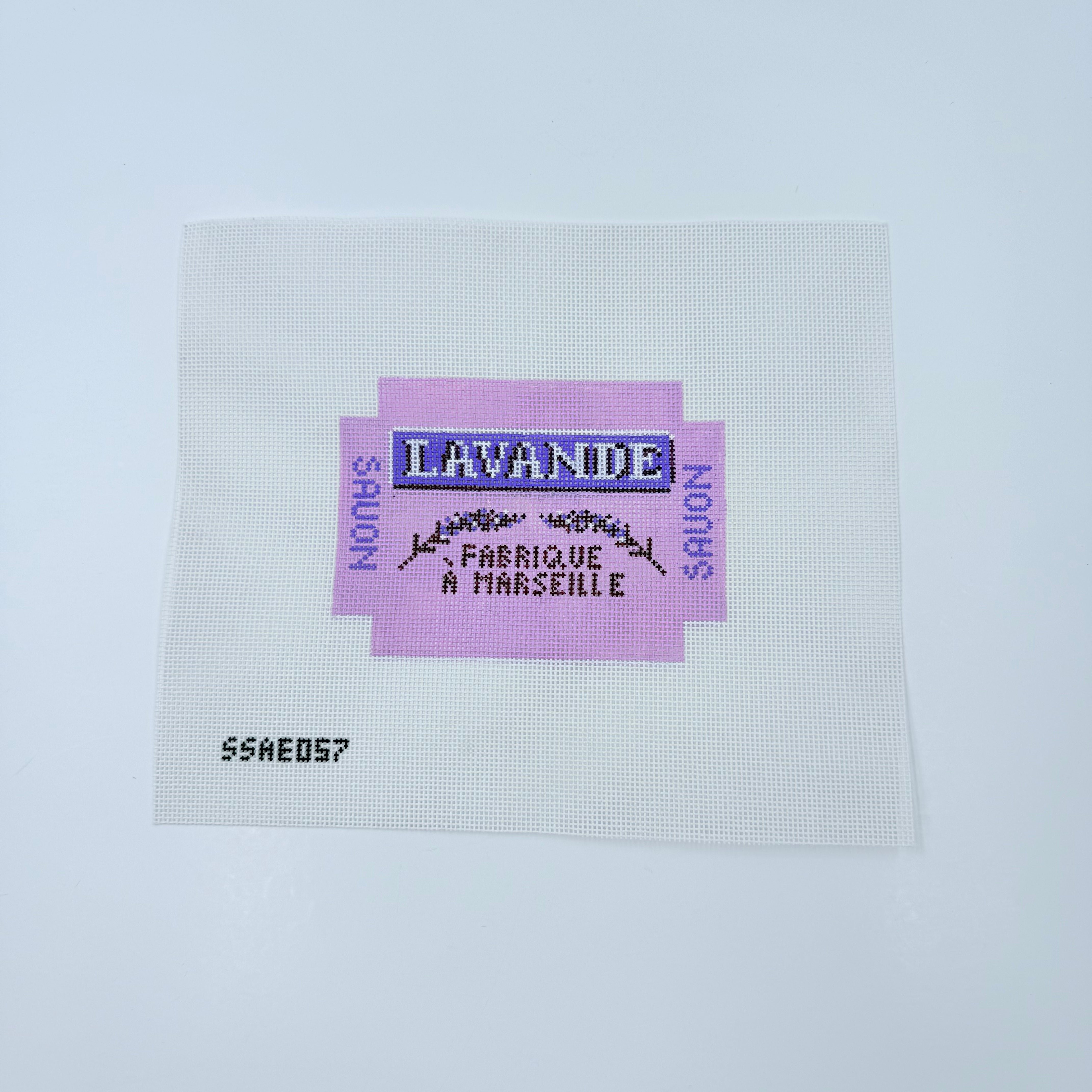 3D Lavender Soap Needlepoint Canvas - KC Needlepoint